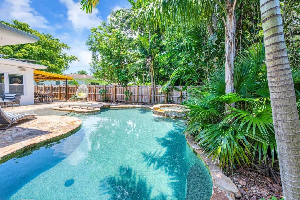 Modern Tropical Pool House North Miami Hot Tub Villa Ngoại thất bức ảnh